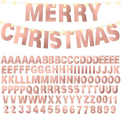 TaoBary 112 Pcs DIY Letter Kit Glitter Customizable Banner Letters Include 107 - Image 8