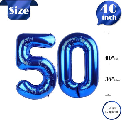 Navy Blue 50 Balloon - Image 6
