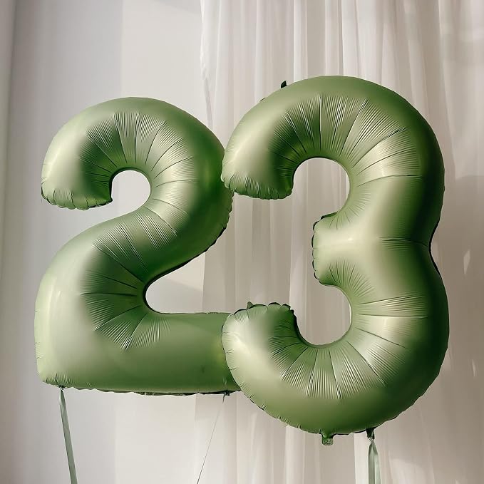 Sage Green 21st Birthday Balloons - Image 5