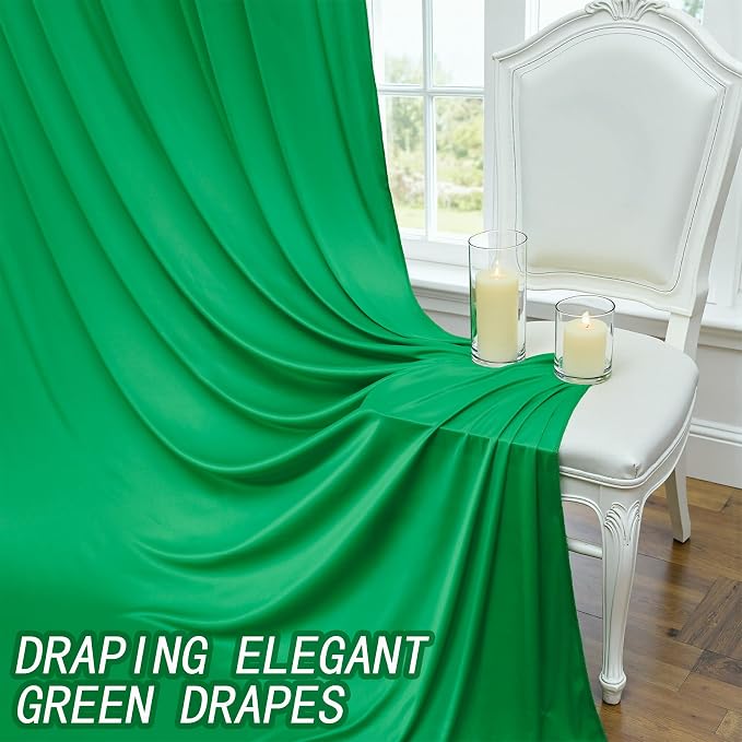 20ft×12ft Wrinkle Free Green Backdrop Curtain - Image 6
