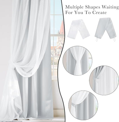 PONY DANCE Sheer Curtains 95 inches Long, 52 x 95 inches - Image 9