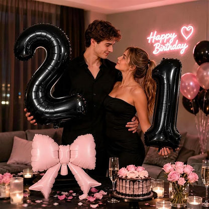 40 Inch Black Number Balloons 0-9 - Image 5