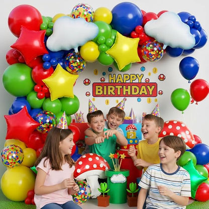 Red Blue Green Yellow Balloon Arch Garland Kit 172pcs - Image 4