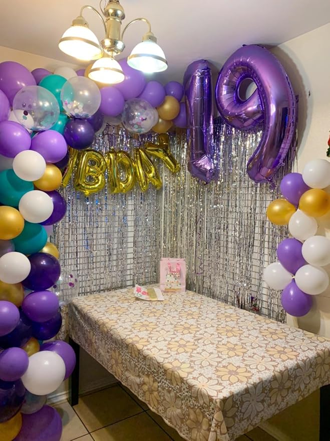 9 Balloon Numbers Party Decorations, 40In Purple Balloons - Image 4