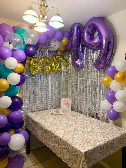 9 Balloon Numbers Party Decorations, 40In Purple Balloons - Image 4