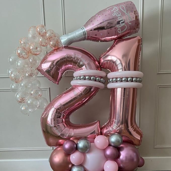 Rose Gold 26 Number Balloons, 40 Inch Big Giant Jumbo 26 or 62 Balloon Numbers - Image 5