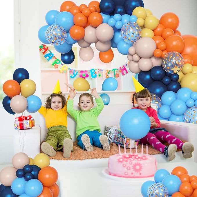 Amandir 153pcs Blue Orange Balloon Garland Arch Kit Different Sizes | 18 12 10 - Image 6