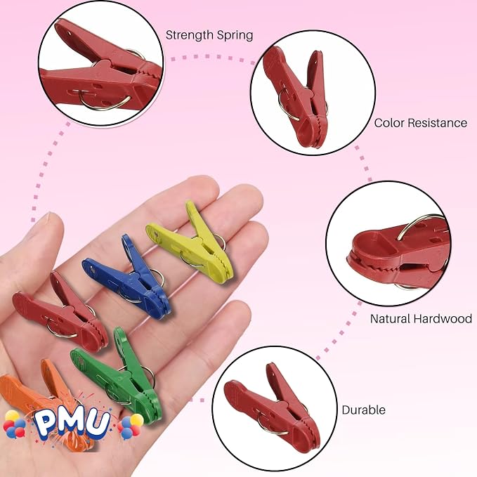 PMU Clip-n-Weight Primary Colors 8-Gram Plastic Balloon Weights Pkg/100 - Image 4