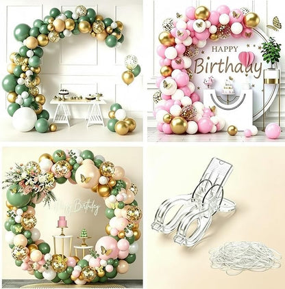 8 Pack 4.3inch Large Balloon Arch Clips Plastic Transparent Backdrop Spring - Image 4