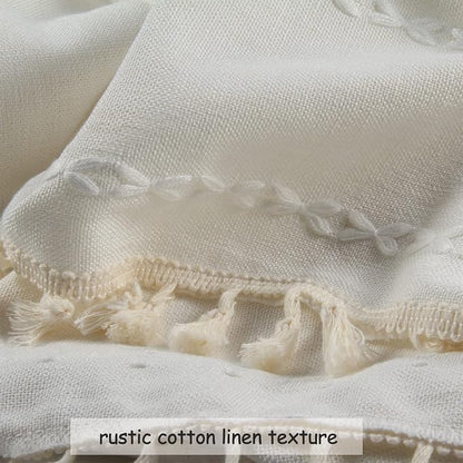 Boho Linen Curtains Off White - Image 7