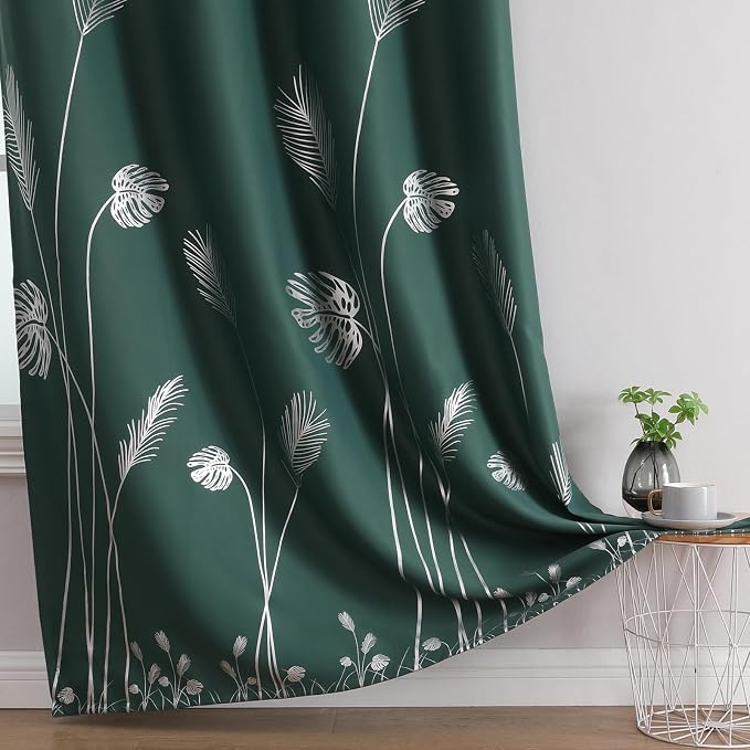 Green Blackout Curtains for Living Room 96 Inches Long, Room Darkening Energy - Image 7