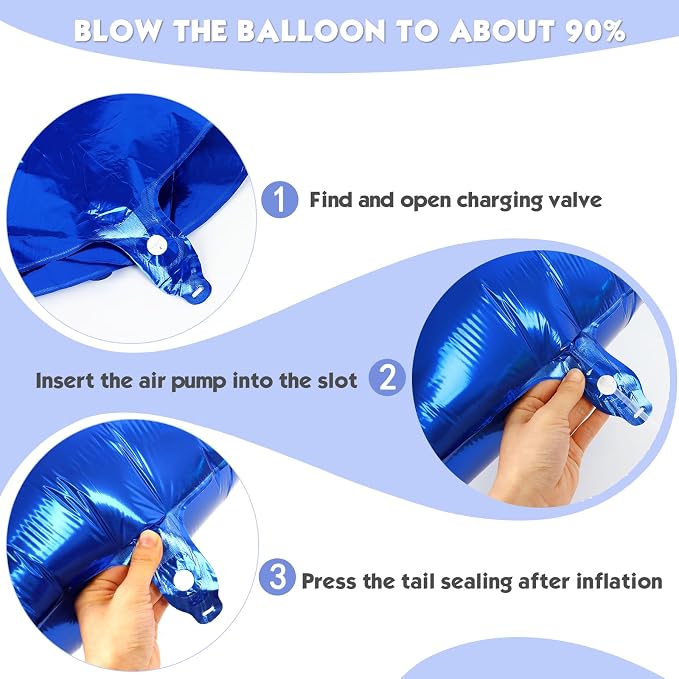 40 Inch Navy Blue Number 1 Balloon, 1st Blue Birthday Party Decorations | 40 - Image 6