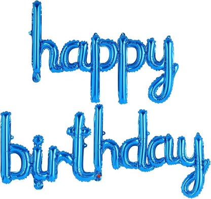 Happy Birthday Balloons Banner Foil Letters Balloons Connected, Personalized by TOTAFAM