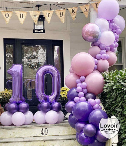 Purple 15 Number Balloons, 40 Inch Giant Number 15 Balloons Foil Mylar Helium - Image 4