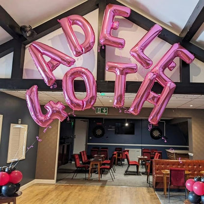 Hot Pink Letter I Balloons, I Letter Balloon 40 Inch Foil I Balloon | Hot Pink - Image 8