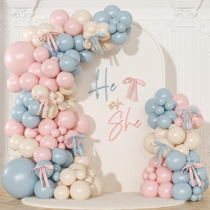 Gender Reveal Balloon Kit, Boho Party & Birthday Supplies by NUTTYBASH