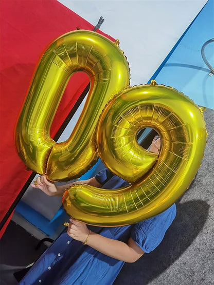 32 Inch Gold Number 6 Balloons Foil Ballon Digital Birthday Party Decoration - Image 5