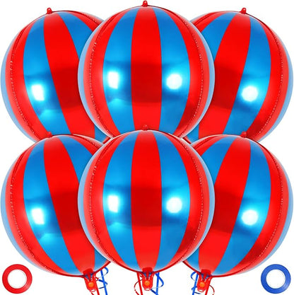 Metallic Red and Blue Foil Balloons, by AIQINHU