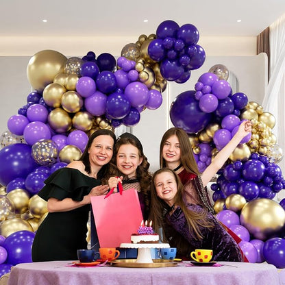 Purple and Gold Balloon Arch Garland Kit - Image 5