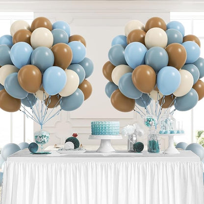 60pcs Blue and Brown Balloons 12inch - Image 8