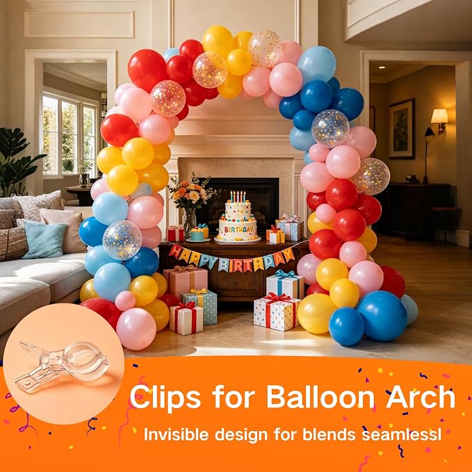 20 Pack Balloon Arch Clips, 3.5 Inch Clear Clips - Image 2