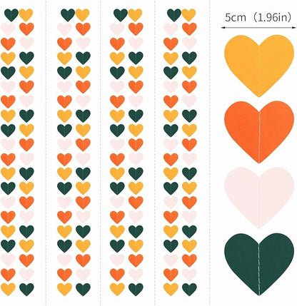Pink Green Orange Party-Decorations Heart-Garland - 52ft Little Cutie Baby - Image 2