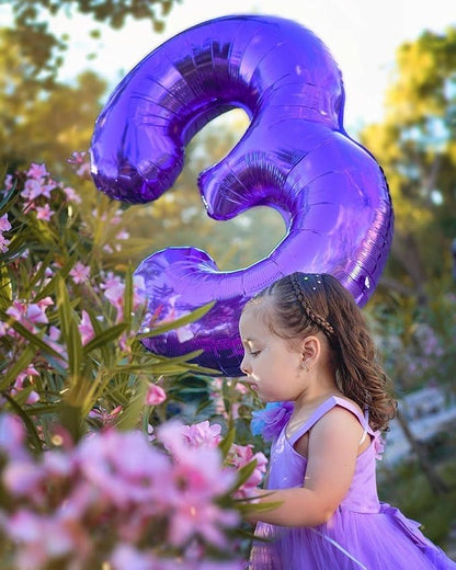 25 Balloon - Purple Birthday Number Balloons, 40 Inch Decorations Men Women | - Image 2