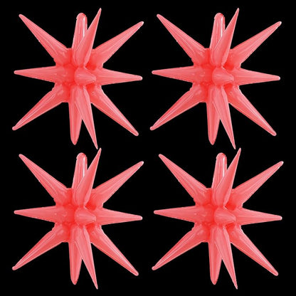 TONIFUL 4 Pcs Explosion Star Balloons Nude Pink Foil Balloon Party Decor | 22 by TONIFUL