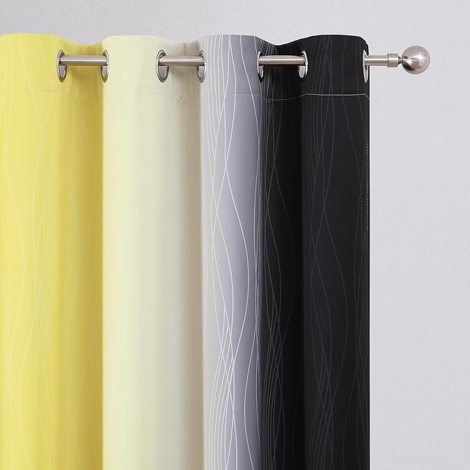 Black and Yellow Blackout Curtains - Image 4