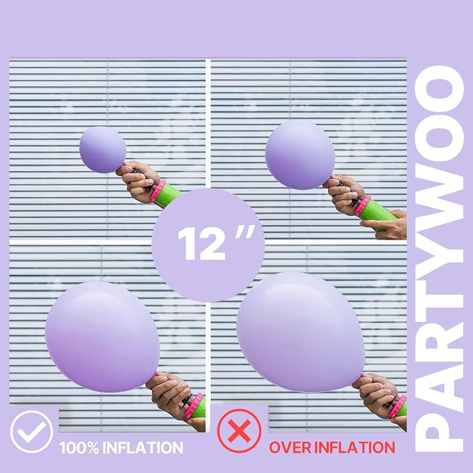 PartyWoo Pink and Purple Balloons 66pcs Baby Metallic Pink Purple Balloons | - Image 6