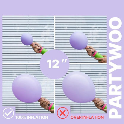 PartyWoo Pink Purple and Gold Balloons 66pcs Baby Pink Purple Gold Balloons | - Image 6