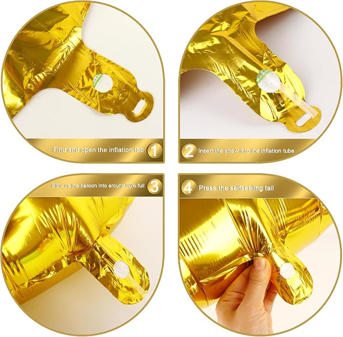 Gold Number 6 Balloon 40 inch, Balloon numbers party supplies, deco photo shoot - Image 5