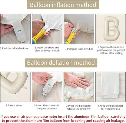 Biapian 40 Inch Giant Cream Foil Balloon - Image 7
