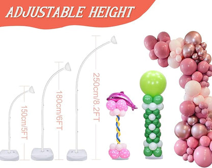 OurWarm 8.2FT & 6FT Balloon Arch Stand, Free Bending Top Balloon Arch Kit - Image 6