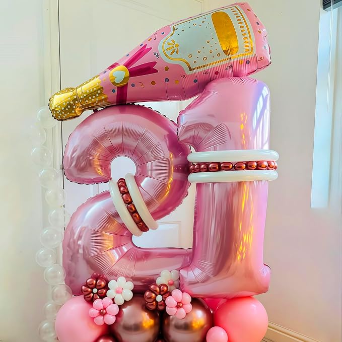 Pastel Pink 4 Balloon, Light Pink 4 Balloons Number, 40 Inch Helium Foil Mylar - Image 6