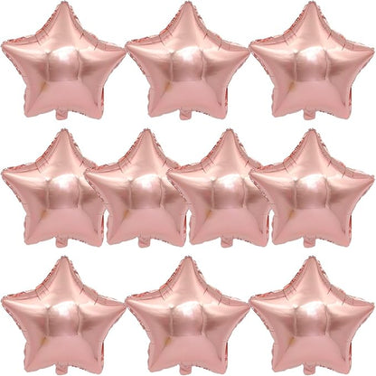 MEETINGU Rose Gold Metallic Balloons, 18 Inch Rose Gold Star Mylar Balloons 10 by MEETINGU