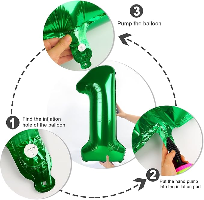 Number 20 Balloons Dark Green 40 Inch - Image 6