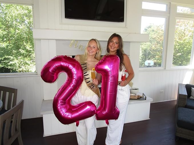 Hot Pink 21 Balloon - Image 9