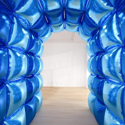 36pcs Royal & Baby Blue Square Foil Balloons - Image 7