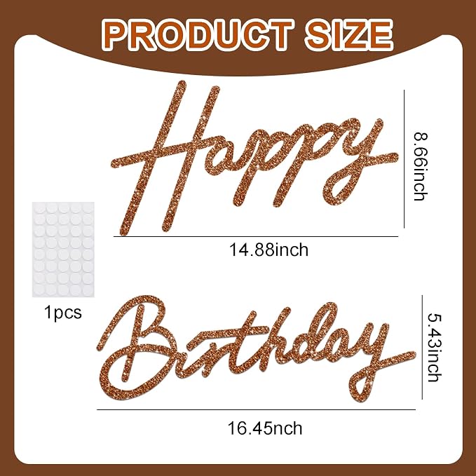 TONIFUL Happy Birthday Sign for Backdrop - Image 3