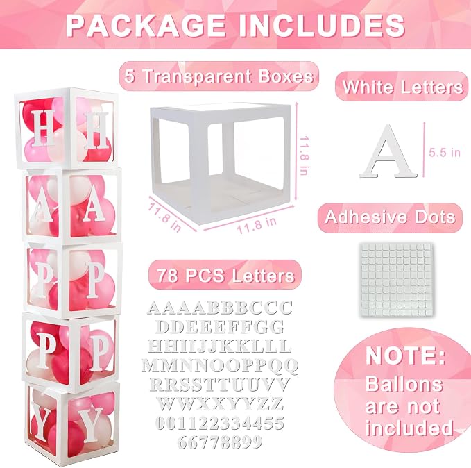 Ledido Transparent Balloon Boxes - Image 2