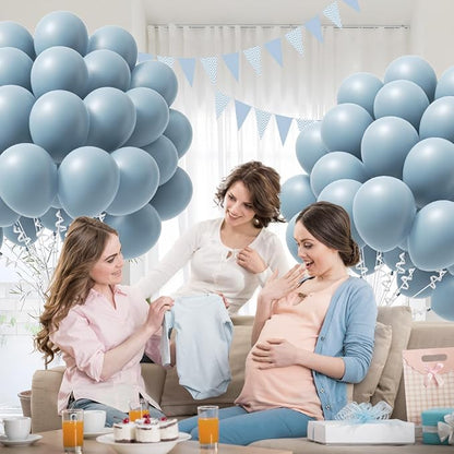 Dusty Blue Balloons 12 inch, Gender Reveal, Baby Shower, Birthday Party - Image 9