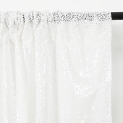 Eternal Beauty White 3mm Sequin Backdrop 7x7 Ft - Image 8