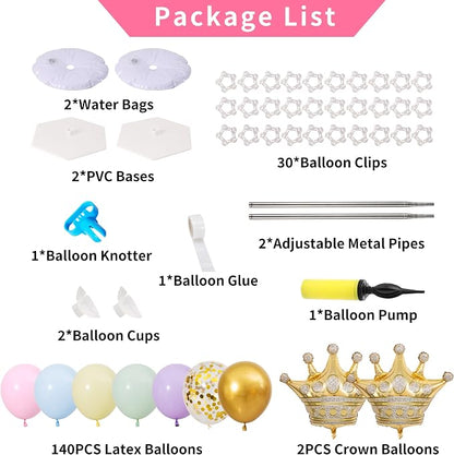 Pastel Princess Party Balloon Column Stand Arch Kit Set of 2 - Image 3