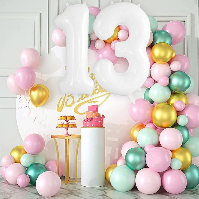 13 Balloon Numbers, Large 13 or 31 Foil Balloons, Big Number Balloon 40 Inch - Image 2