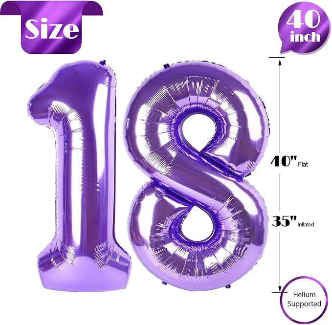 Purple 18 Balloon - Image 5