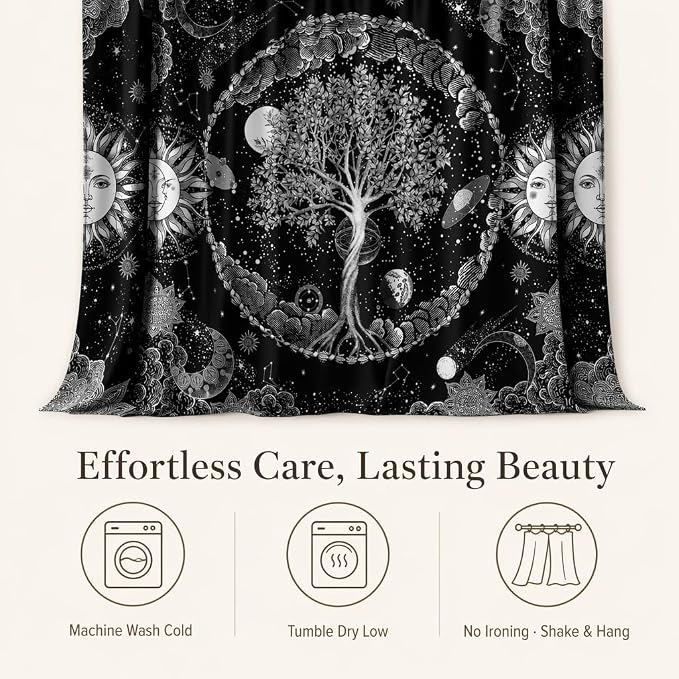 HMS Happy Memories Door Curtain, Tree of Life, 1 Panel | Rod Pocket, Thermal - Image 5