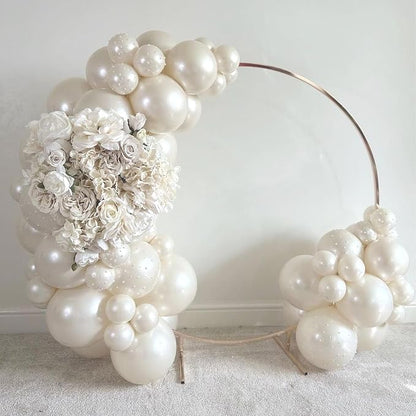 Awenztech 122pcs Pearl White Balloon Arch Kit, 18 12 10 5 inch Pearl White - Image 6
