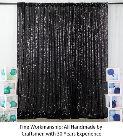 ShinyBeauty PHOTOBOOTH Background Best Choice-4FTx7FT-Black-Sequin backdrops - Image 3