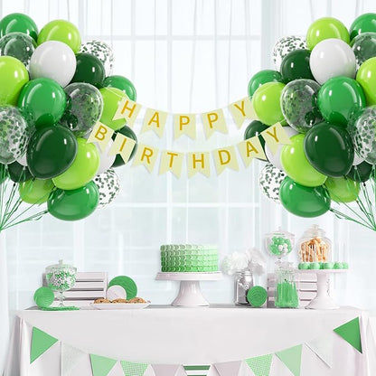 60Pcs Green Balloons 12inch - Image 8